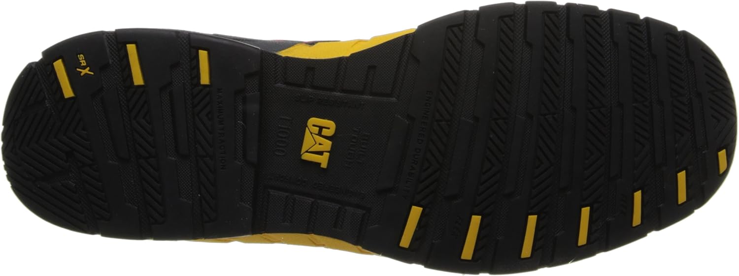 Cat Footwear Men's Streamline Composite Toe Construction Shoe 8 Wide Red/Yellow