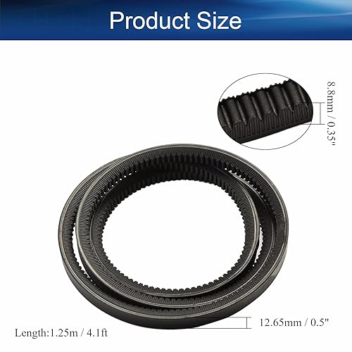 Miniatura 2 de Bettomshin 1 correa de 49 pulgadas de circunferencia en V, correa triangular AX49 correa industrial, correa en V de potencia, correa de transmisión