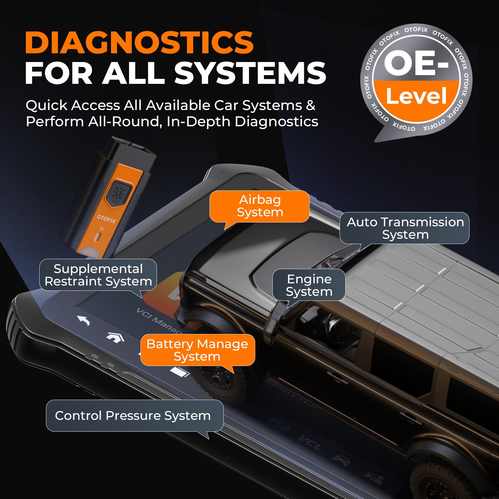 OTOFIX D1 PROS2 Obd2 Herramienta de Diagnóstico, Codificación ECU, Diagnóstico Todos Los Sistemas OE, 40+ Servicio, Control Bidireccional, Escaneo Automático 2.0, CANFD y DOIP, Actualización de 2 Años