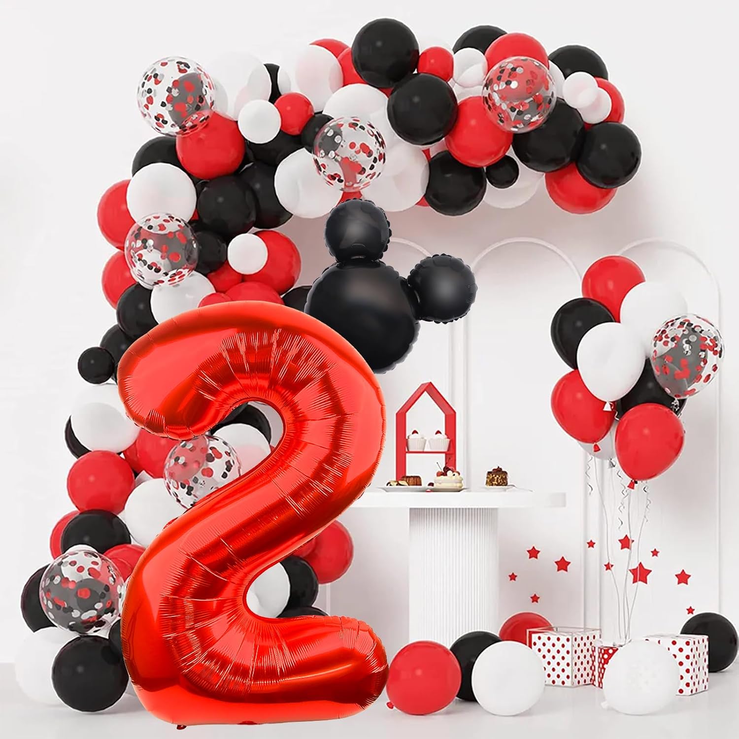 Mouse Number 2 Balloon 40 Inch Red Number 2 Balloon image 4