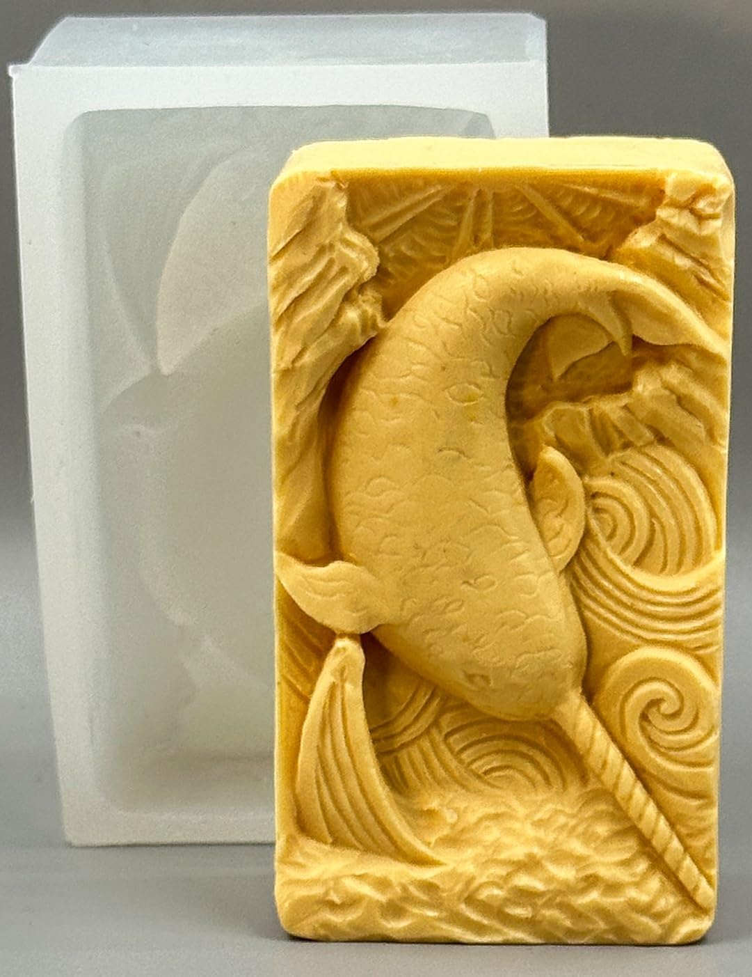 NARWHAL Silicone Mold for SOAP Making Wax Resin Plaster Whale Candle Wax ARTCRAFTMOLDS