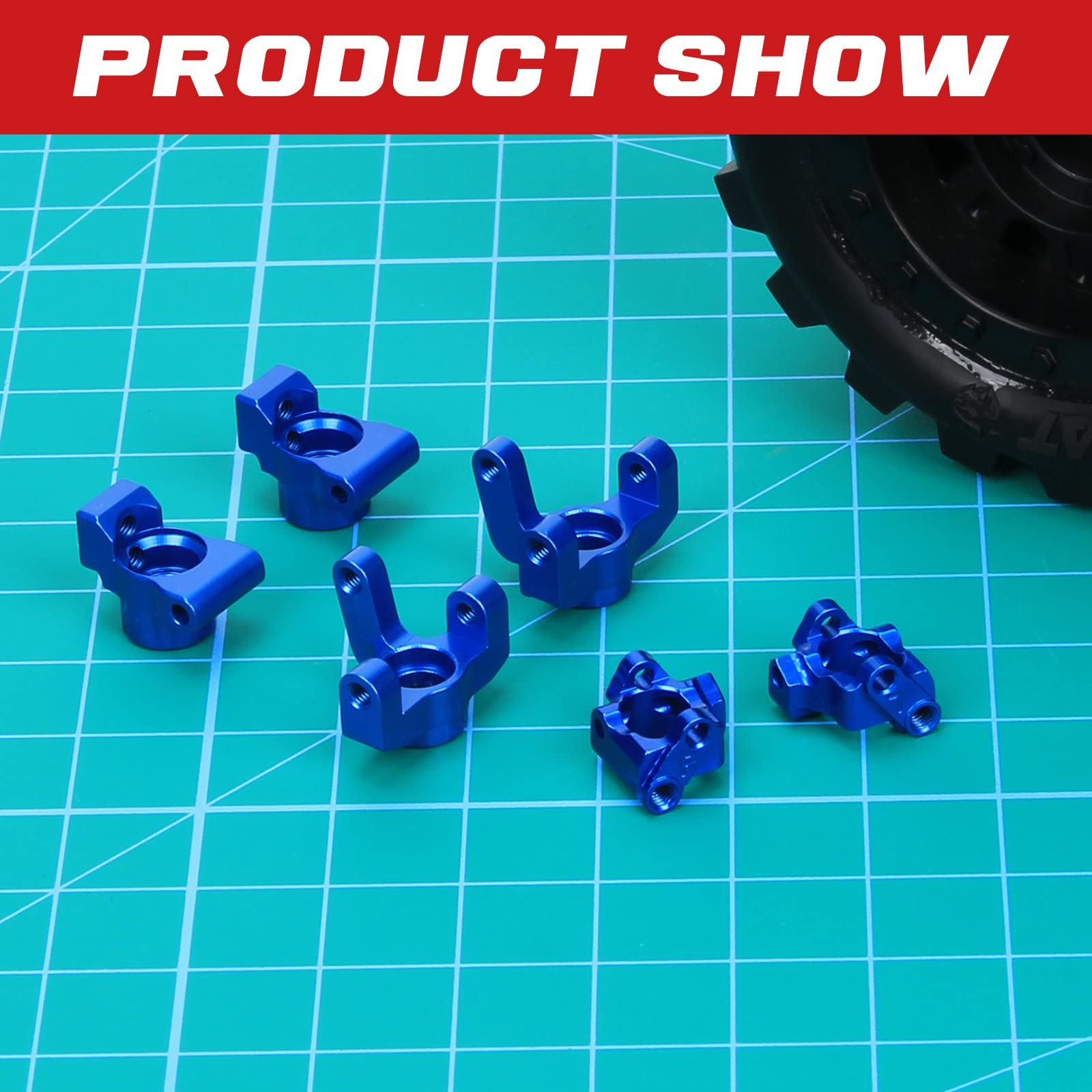 GLOBACT Aluminum Alloy Spindle Hub Set For Losi 1/16 Mini-B 1