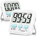 Antonki 2 Pack Digital Timer for Kids, Magnetic Countdown Kitchen Timers for Cooking, Egg, Classroom, Teacher, Exercise, Study, Oven - Battery Included