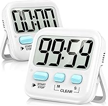 Antonki 2 Pack Digital Timer for Kids, Magnetic Countdown Kitchen Timers for Cooking, Egg, Classroom, Teacher, Exercise, Study, Oven - Battery Included