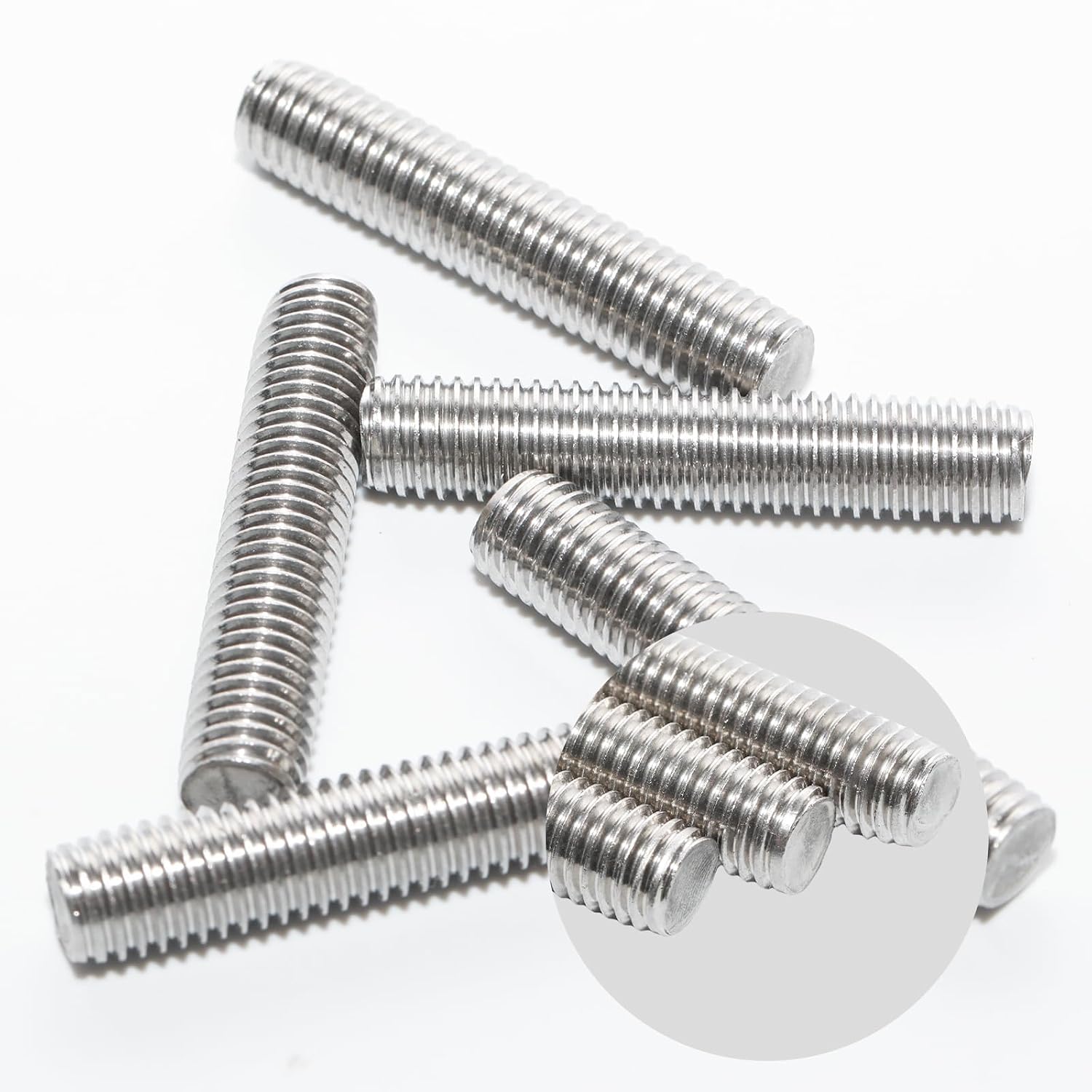 5 Pcs 304 Stainless Steel Fully Threaded Rod, Right Hand Threads(M10x50mm)