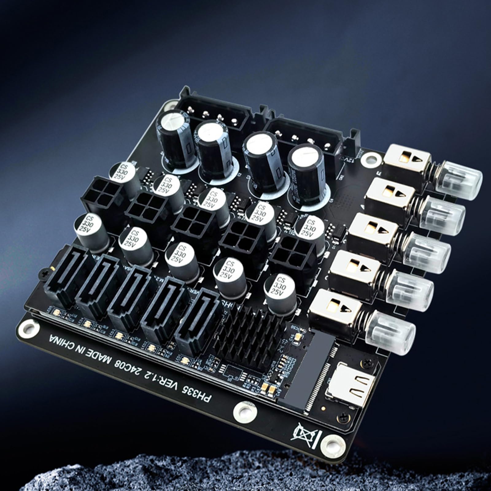 Adattatore di alimentazione multiplo, 2 x 4 pin a 4 pin 5 V 12 V scheda di alimentazione per la gestione dell'alimentazione, adattatore modulo Switcher per hard disk