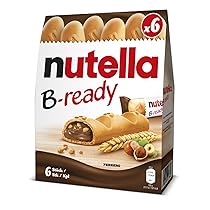 Nutella B-ready – 6 Snack Dolci Monoporzione, Croccante Cialda di Pane con un Cremoso Ripieno di Nutella, 132 gr