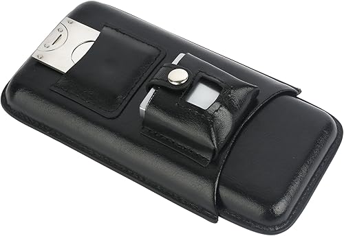 Miniatura 2 de Mantello - Juego de 3 soportes para cigarros con encendedor y cortador