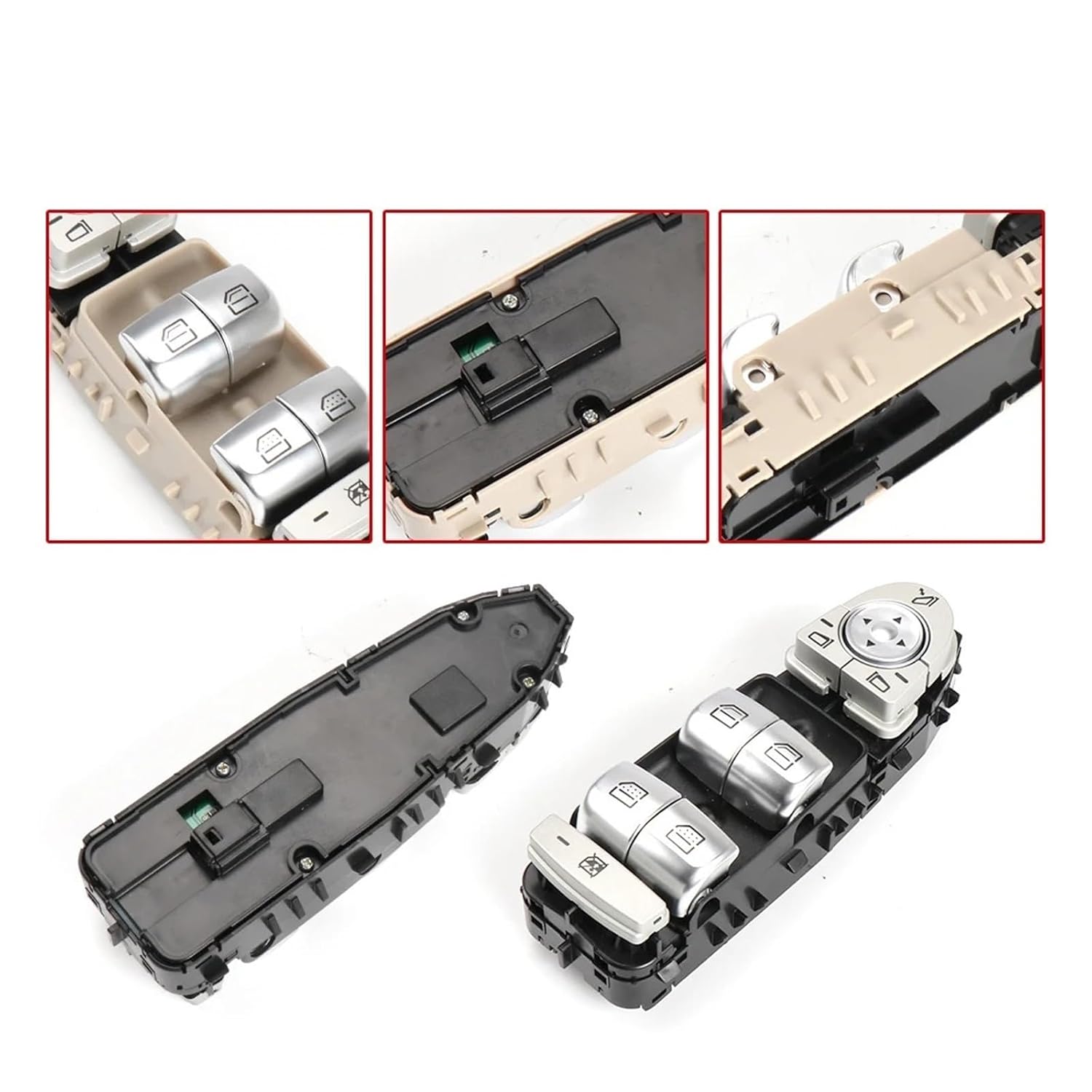W213 Car Power Window Control Switch Window Lifter Switch Button Fit for Benz E Class 2016-2021 E260 E200 E300 E400(Style 3)