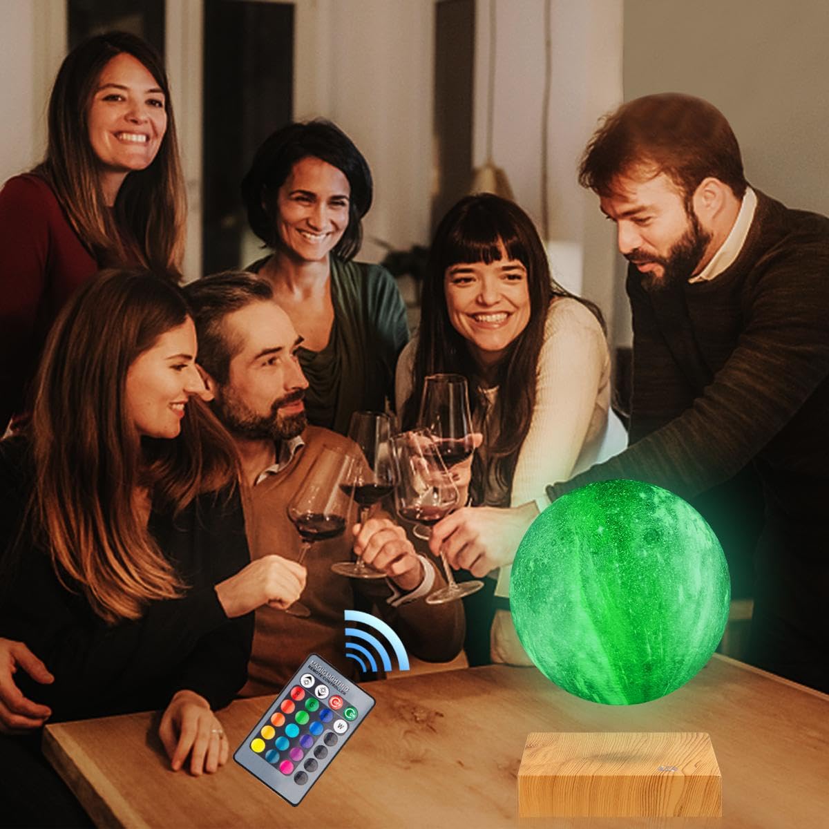 Schwebende Mondlampe, 16 Farben, schwebende Mondlampe, magnetische Schwebekugel-Lampe – Nachtlicht für Kinder, Raumbüro-Dekoration, kreative Geschenke, coole Gadgets