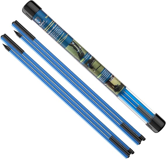 MoKo Golf Alignment Stick, 2 Set Golf Alignment Rods, 48 Collapsible Alignment Stick Golf Training Aid for Aiming, Putting, Posture Corrector, Golf Practice Sticks with Clear Tube Case