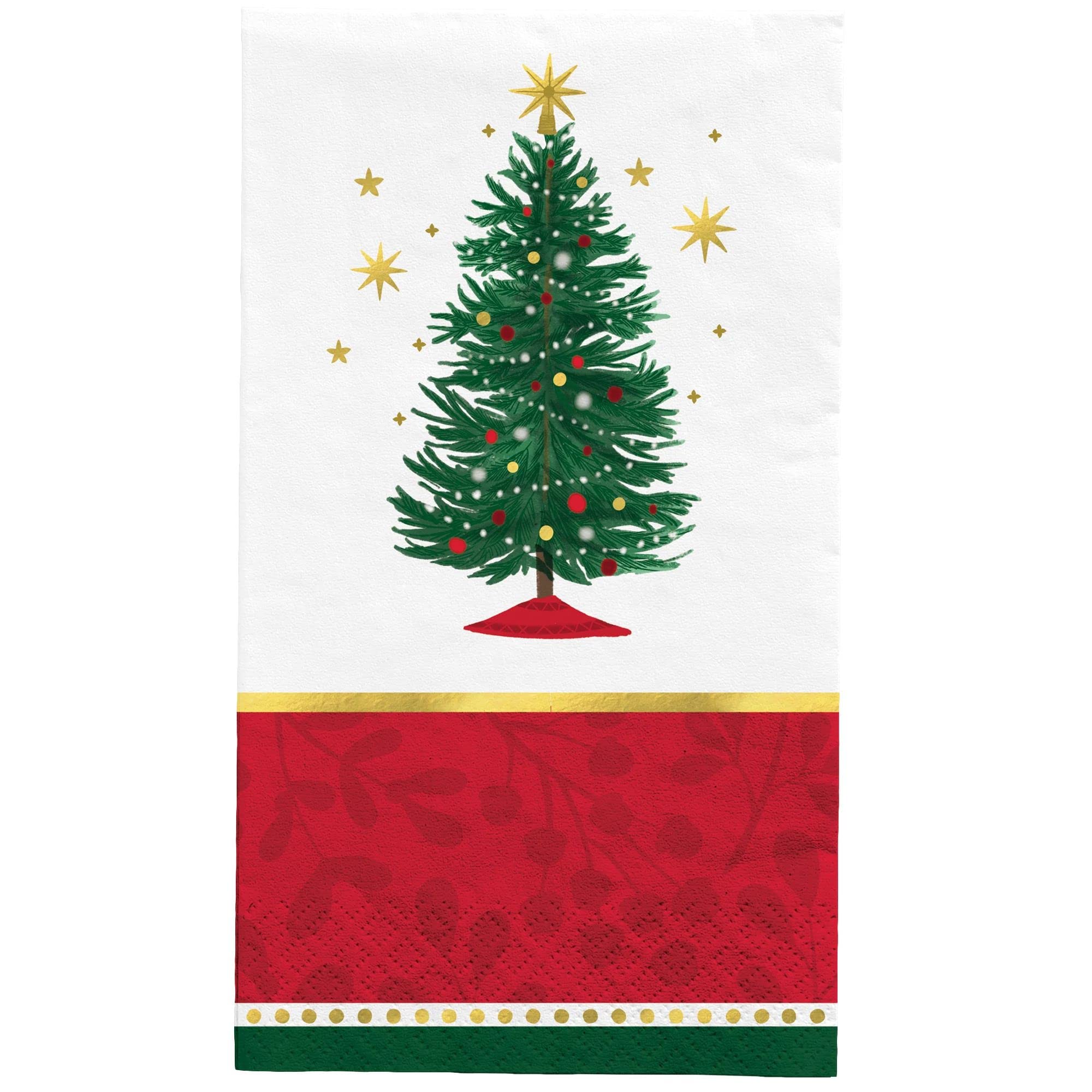 Multicolor Joyful Tree Napkins - Pack Of 16 - Adorable & Vibrant Design, Soft & Absorbent Paper Napkins - Ideal For Themed Parties & Events, 8" x 4"