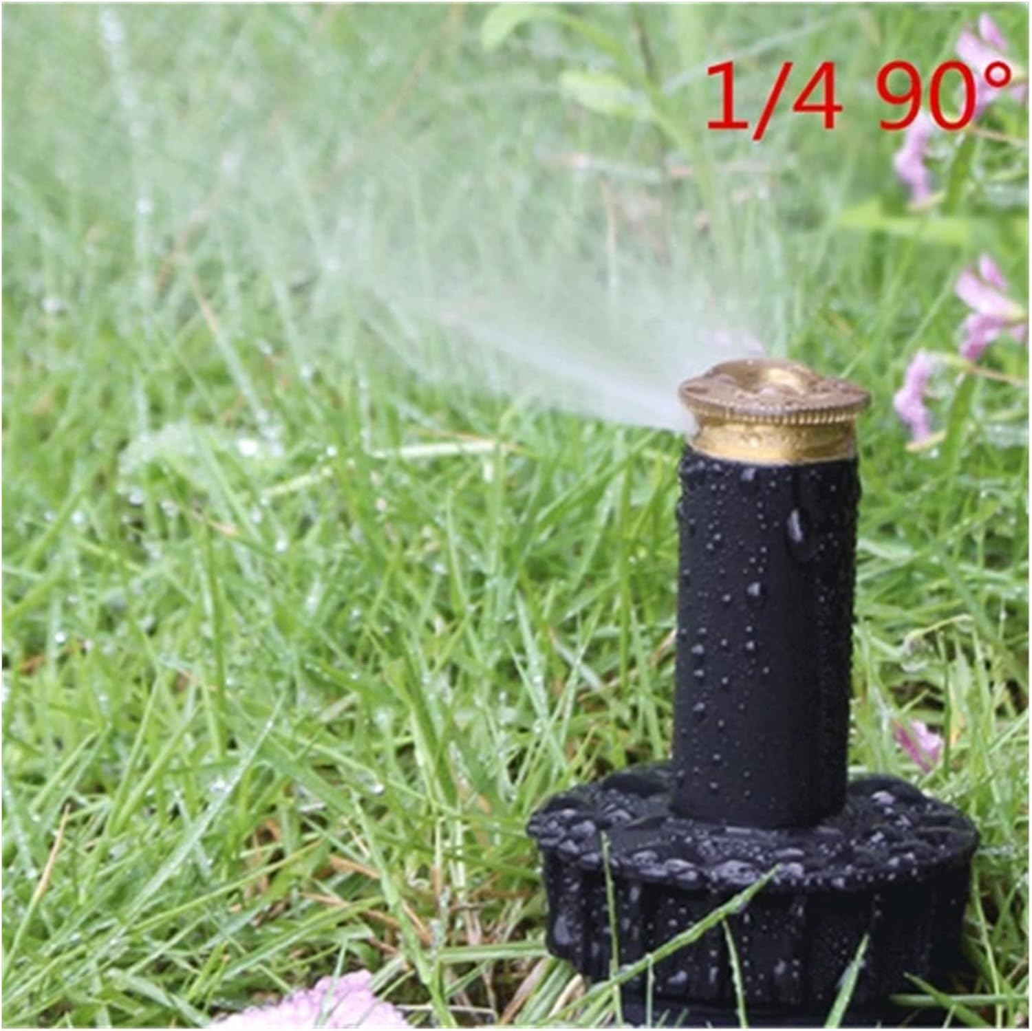 Gardening Irrigation Dripper 90 180 360 Degree Beautification Pop-up Sprinkler Head 1/2 Inch Internal Thread Gear Drive Garden Water Irrigation Lawn Nozzle 15 Pieces (Color : 90 Degree)
