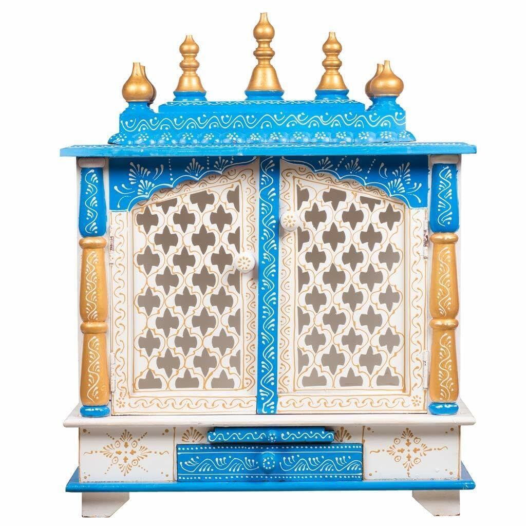 Temple hindou bois Devyom : la solution gain de place pour votre mandir mural de maison