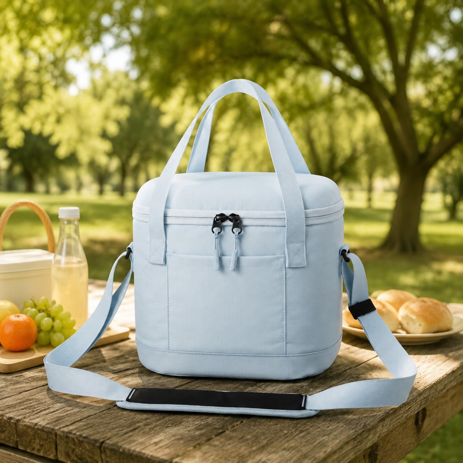 Baoblaze Bolsa Nevera Plegable Aislan | Bolsa Térmica con Correa Ajustable, Versátil, Almuerzo Térmica con, para Picnic, Trayectos Diarios