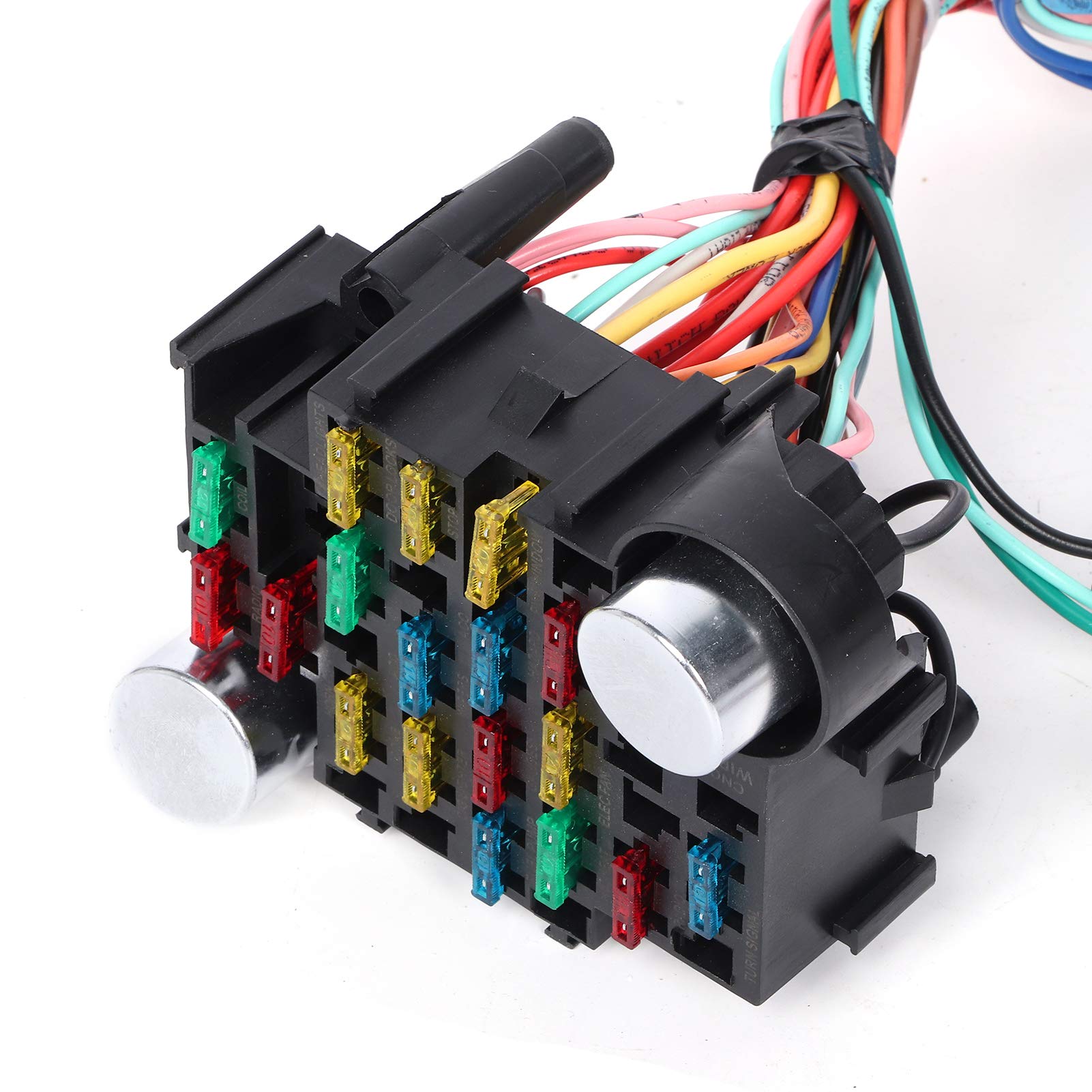 Amazon.co.jp: XTevu ヒューズボックス ワイヤーハーネス 12V 21 回路