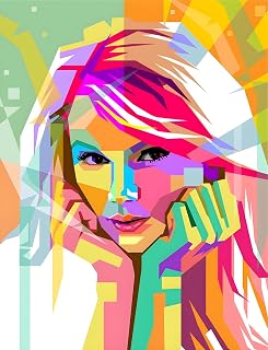 Modern Merch Diamond Art for Adults, Celebrity Pop Art Our Song Era 5D Diamond Painting for Adults, DIY Wall Decor Cross Stitch Gem Art, Full Round Drill 12x16