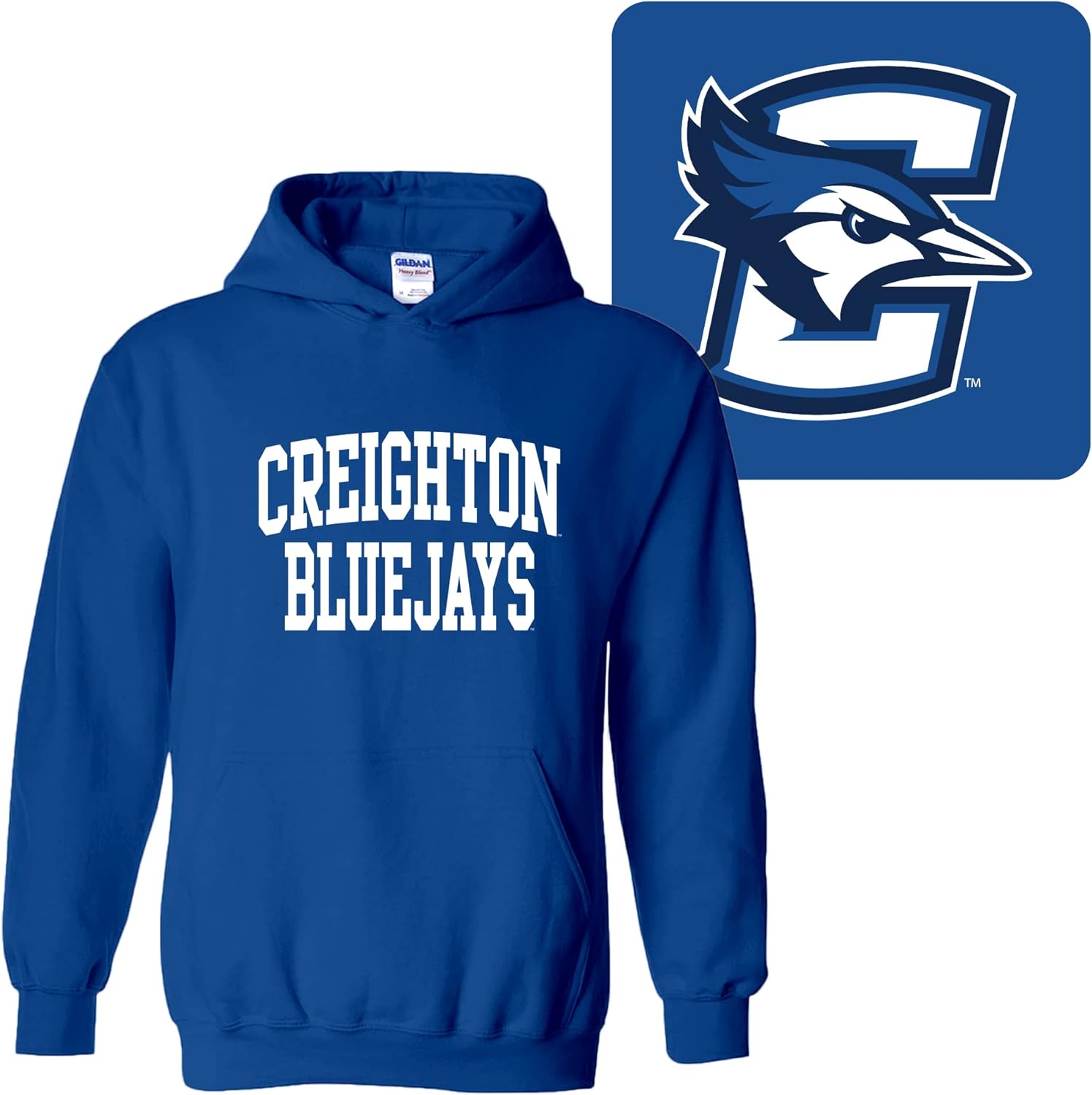 UGP Campus Apparel Women's Iowa Hawkeyes Black Long Sleeve Hooded Tee Shirt - Tigerhawk and Script Hawkeyes in Gold Glitter