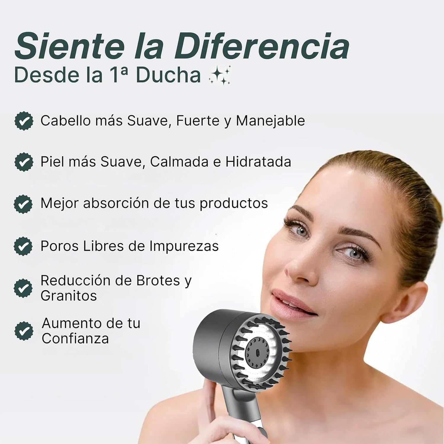 Oasis Shower Head with Filter Alcachofa De Ducha Con Filtro Alta Presión Tres Modos Ahorro De Agua Instalación Fácil Para Baño Diario (1 Piece) — view 2