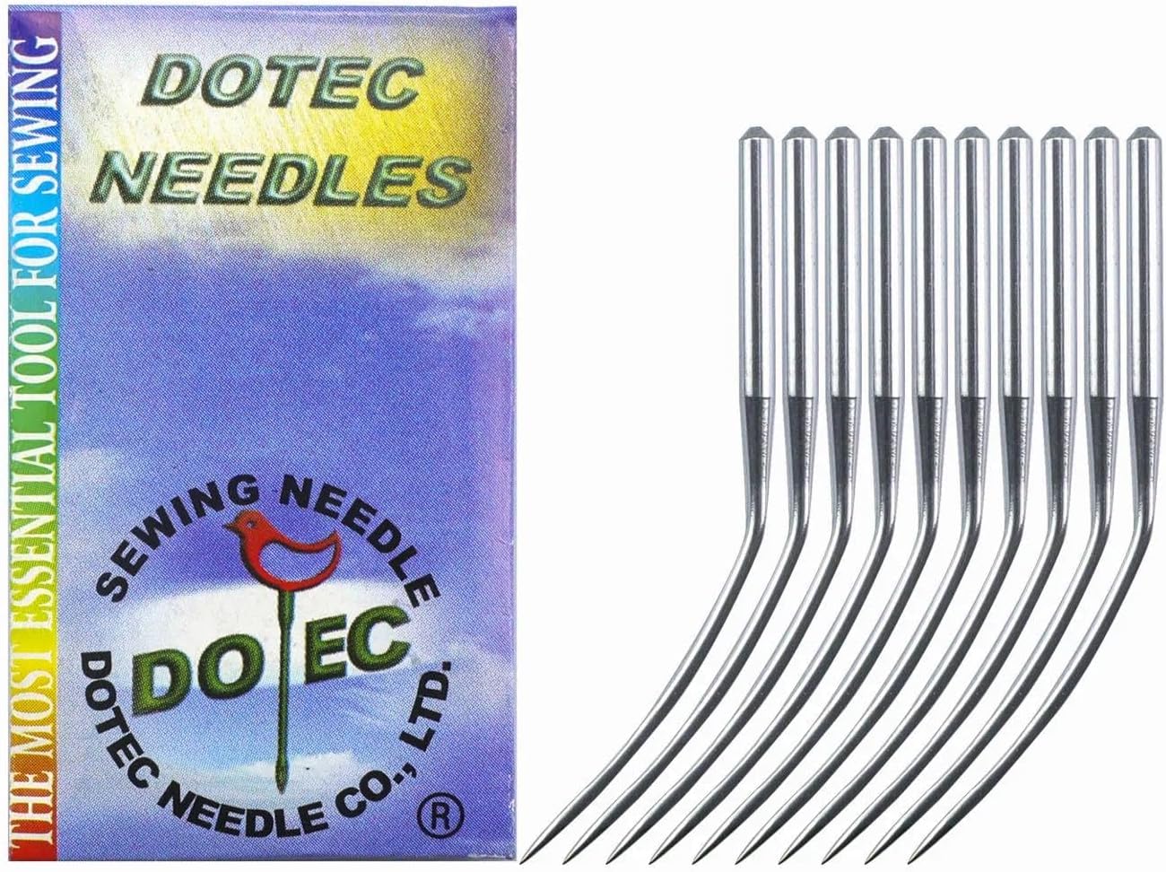 Blooy - 20PCS Dotec LWX6T Curve Needle (LWX2T, 29BL, SY7395) Fit Consew 75T, CM-101, CM-364, Brother CM3-B933 Portable Blindstitch Sewing Machines (Size 14 (90))