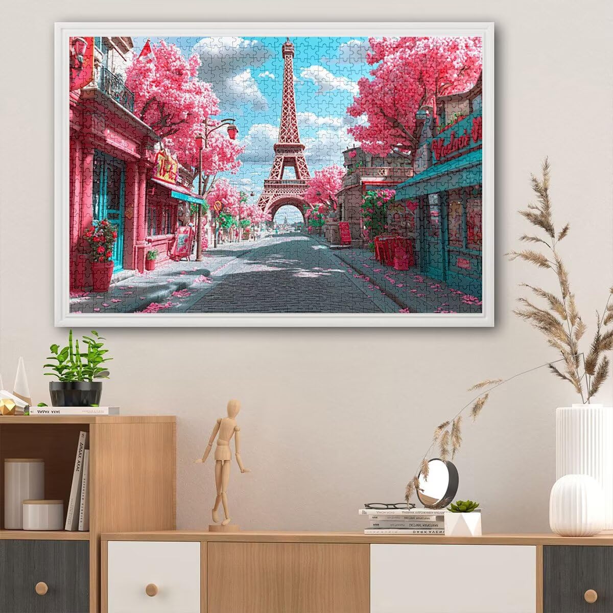 Puzzle 3000 elementów, Paryż, krajobraz, 3000 elementów, drewniane puzzle dla dorosłych, trudna łamigłówka, gra logiczna dla całej rodziny, drewniane puzzle do dekoracji salonu, na prezenty, R-12