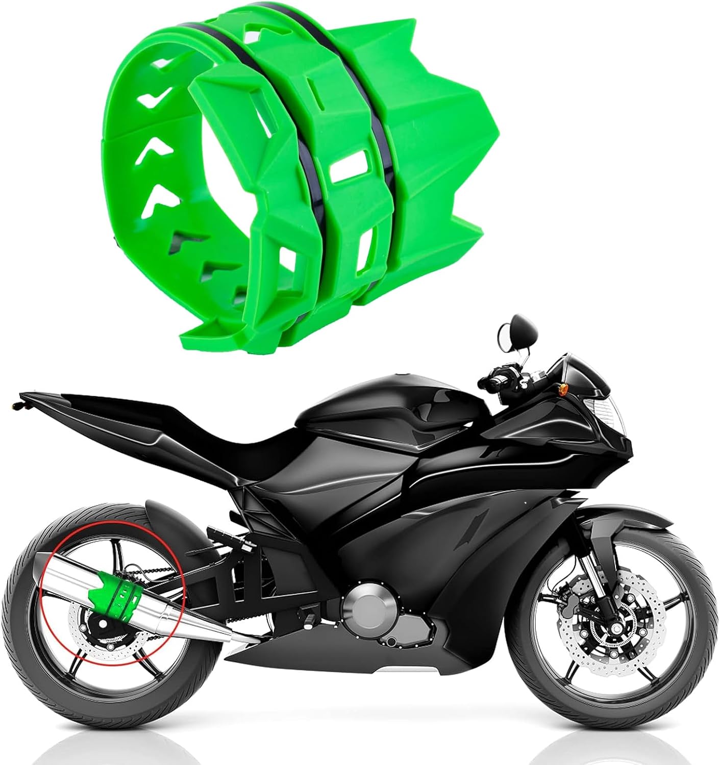 Motorcycle Universal Exhaust Heat Shield Cover Muffler Pipe Guard Leg Anti Hot Silencer Guard Anti-scalding Protector Ring For Muffler Tailpipe All Dirt Bike Off Road Motorbike-Orange