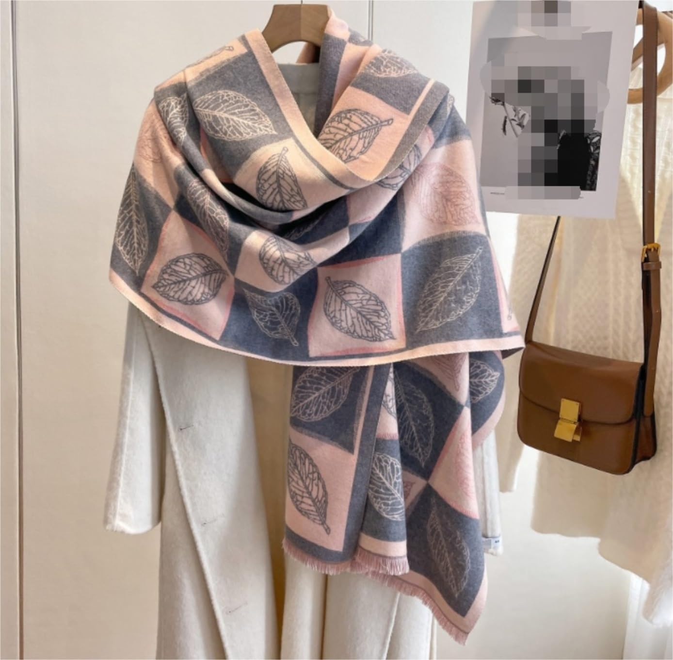 Bufanda Chal Bufanda Cálida Para Otoño E Invierno, Chal De Empalme Suave Y Grueso, Decoraciones Simples Salvajes Unisex Suave y Cálida