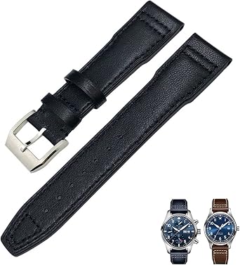 Genuine Leather Watch Strap 20mm 21mm 19mm 22mm Cowhide Watchbands For IWC Mark Big Pilot Spitfire PORTOFINO Watch Accessories