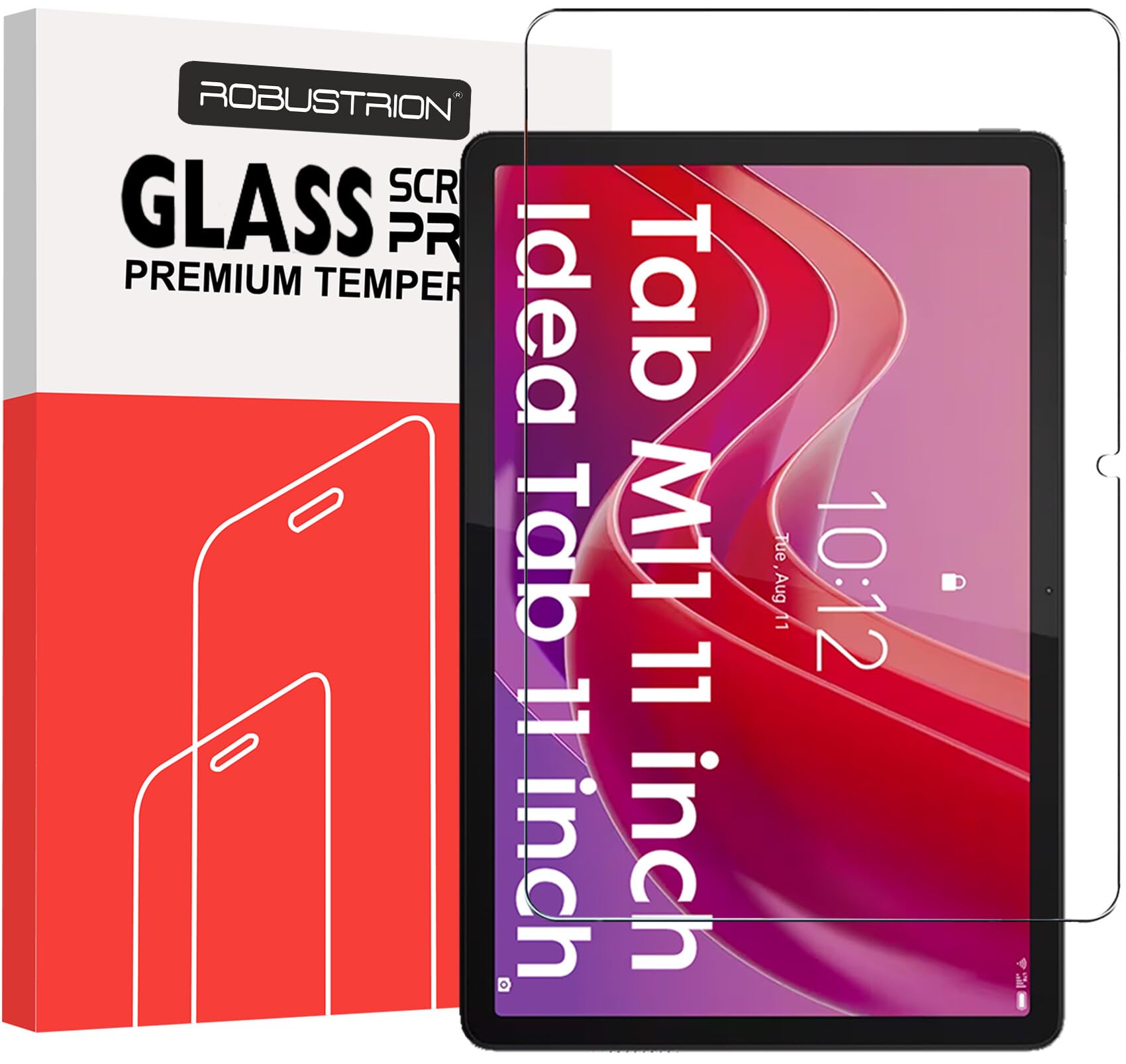 Robustrion Premium Tempered Glass for Lenovo Tab M11 11 inch Screen Protector Guard for Lenovo Tab M11 Tablet [Anti-Scratch] & [Smudge Proof] - Pack of 1