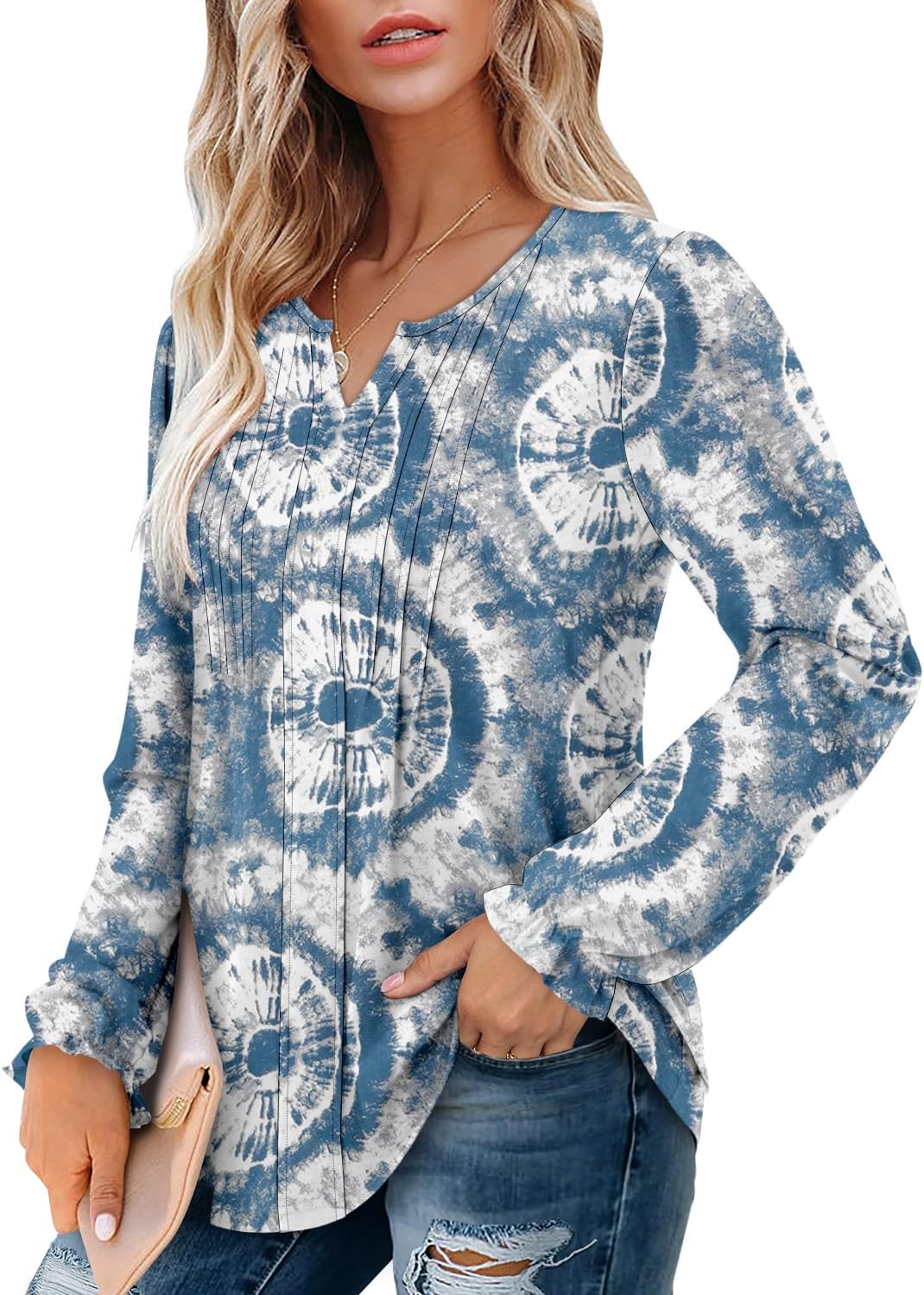 Angerella Long Sleeve Shirts for Women Comfy Fall Tops Dressy Casual Blouses Tunic Tops for Leggings - Image 3