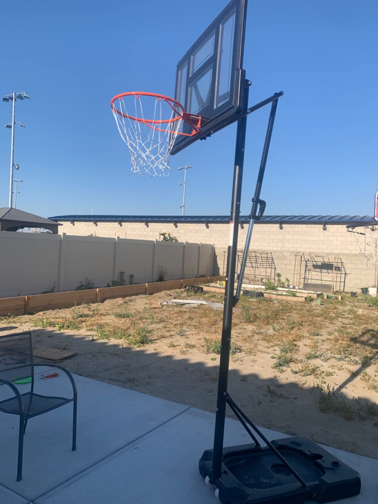 42/mo Finance Aimking Portable Basketball Hoop System 44 Inch Impact Backboard 4.8 to 10 FT