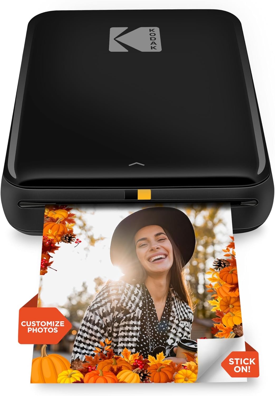 KODAK Step Instant Smartphone Photo Printer - Portable Mini Color Wireless Mobile Printer - Zink 2x3” Sticky-Back Photos - Bluetooth Compatible with iOS &amp; Android Devices - Fun Editing App - Black