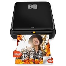 KODAK Step Instant Smartphone Photo Printer - Portable Mini Color Wireless Mobile Printer - Zink 2x3&rdquo; Sticky-Back Photos - Bluetooth Compatible with iOS &amp; Android Devices - Fun Editing App - Black
