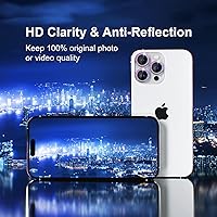 Vista 103 de Misea [3+1] for iPhone 14 Pro/iPhone 14 Pro Max Camera Lens Protector Bling, 9H Tempered Glass Camera Cover Screen Protector Metal Individual Ring