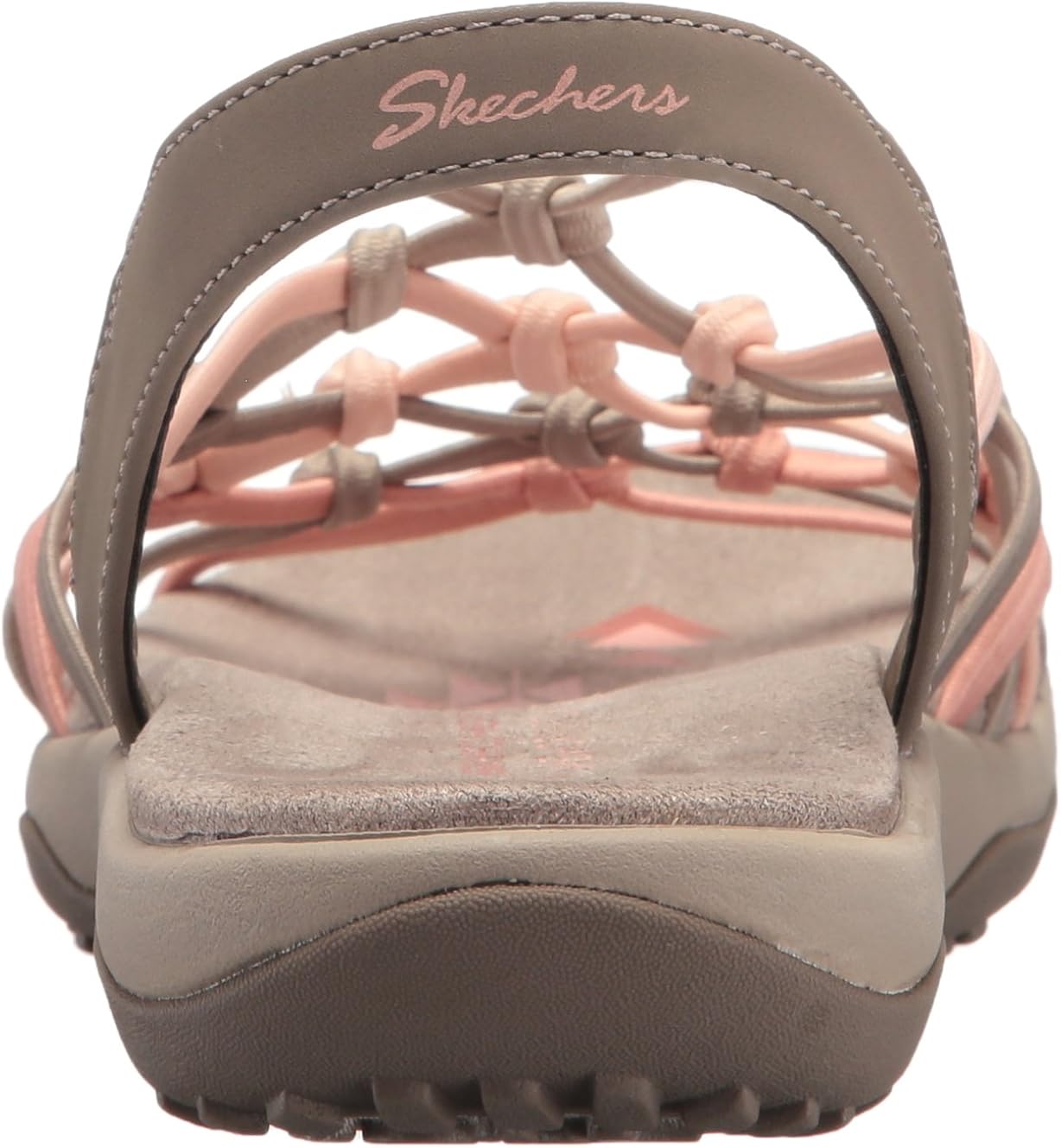 Skechers Women's Reggae Slim-Forget Knotted Web Gore Open Toe Slingback Sandal