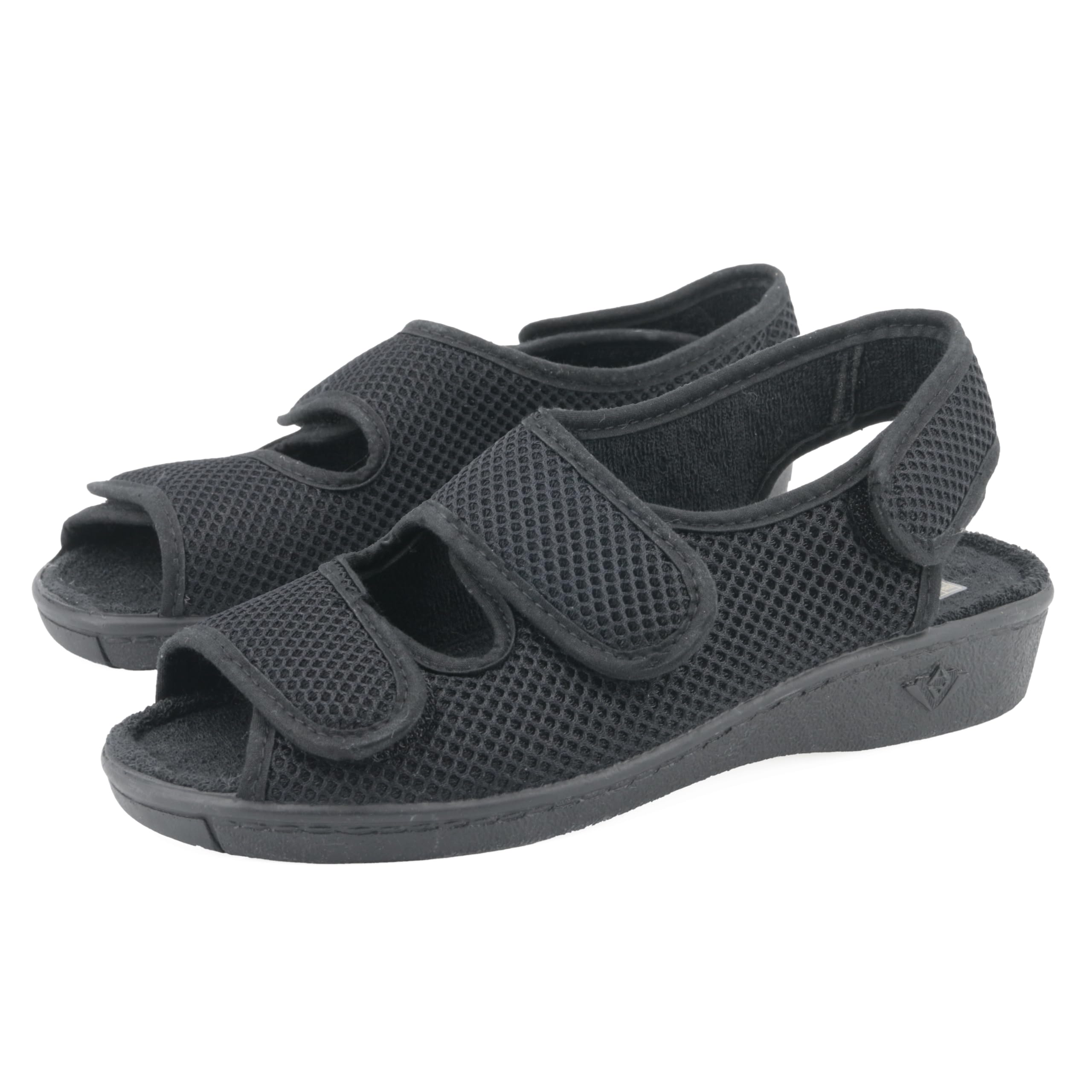 JOMIX Pantoufles Femme Ouvert avec Scratch Chaussons Diabétiques Confortable Sandales Orthopédiques Fabriqué en Espagne