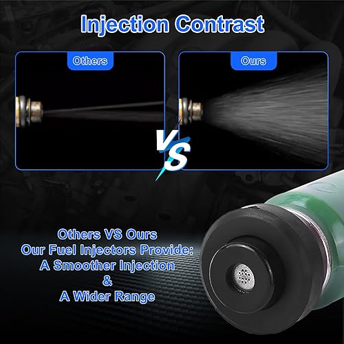 Miniatura 3 de Inyectores de combustible de 12 agujeros, 4 unidades, 1.8 L, L4 DOHC, compatible con Celica MR2 Spyder 2000-2004 Corolla 00-02 Chevy, 03-06 Vibe