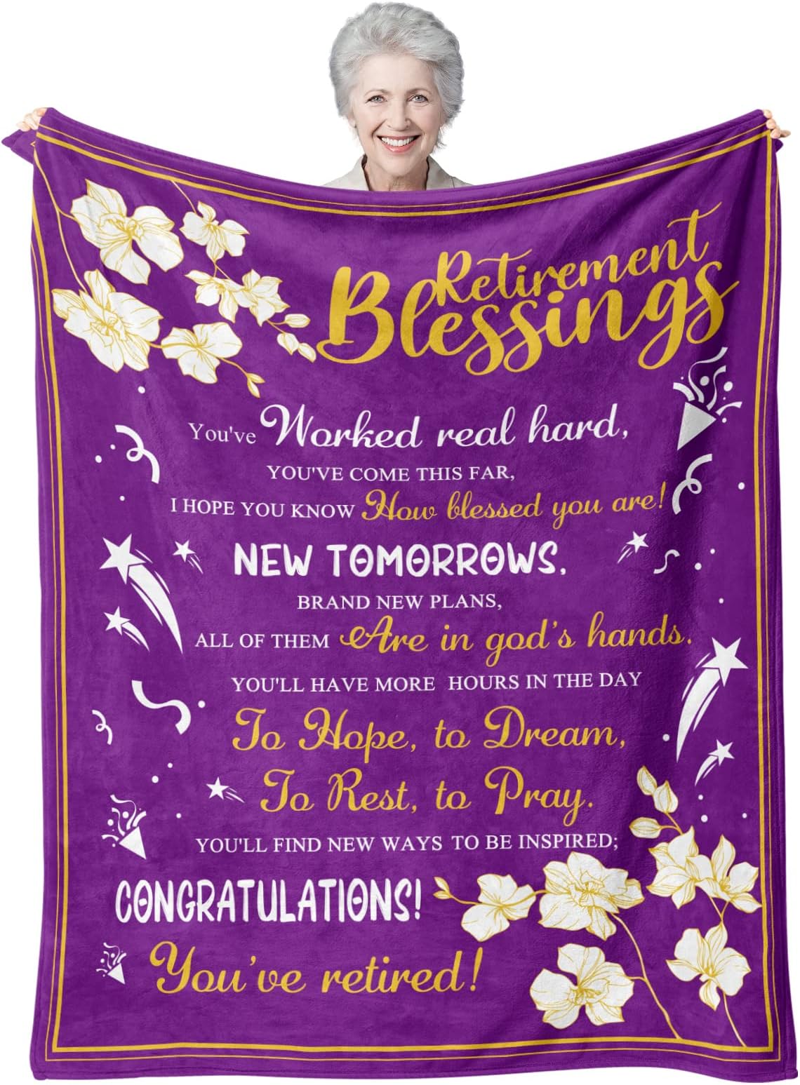 Juirnost Retirement Gifts for Women,Retirement Blanket,Best