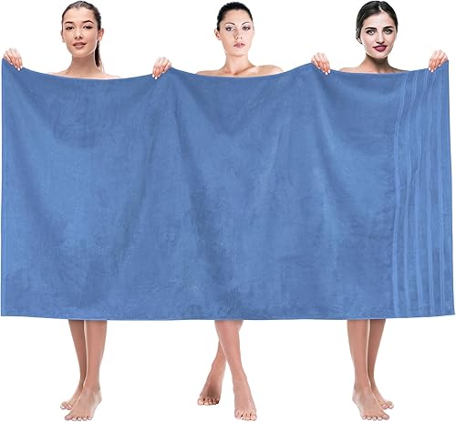 Miniatura 502 de American Soft Linen - Juego de 4 toallas de baño, 100% de algodón turco de 27 x 54 pulgadas, toallas de baño extragrandes, toallas para ducha