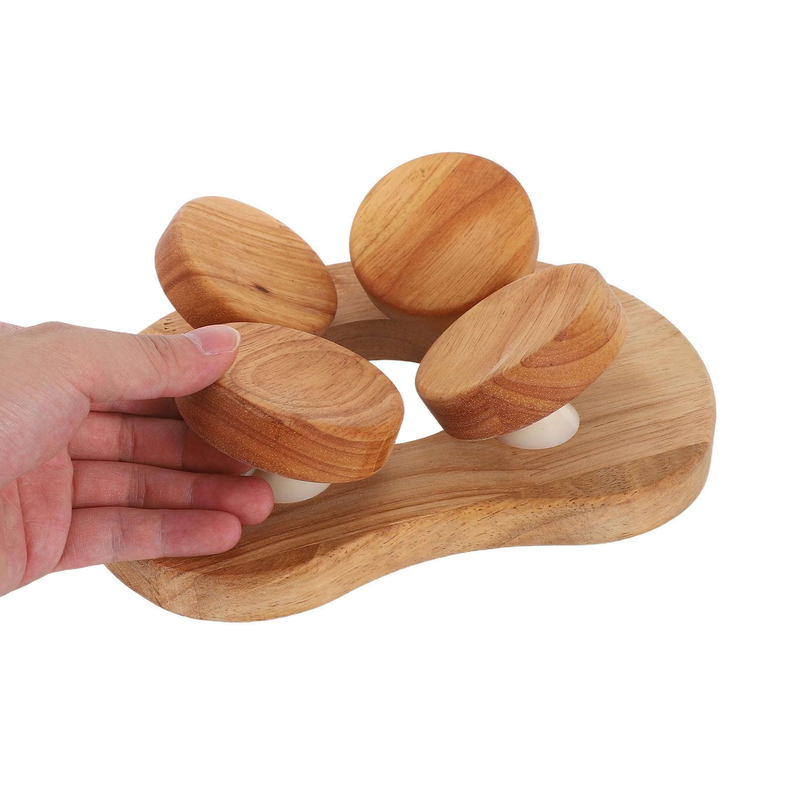 HOMSFOU Ergonomisches Saunaholzkissen aus Solidem Holz