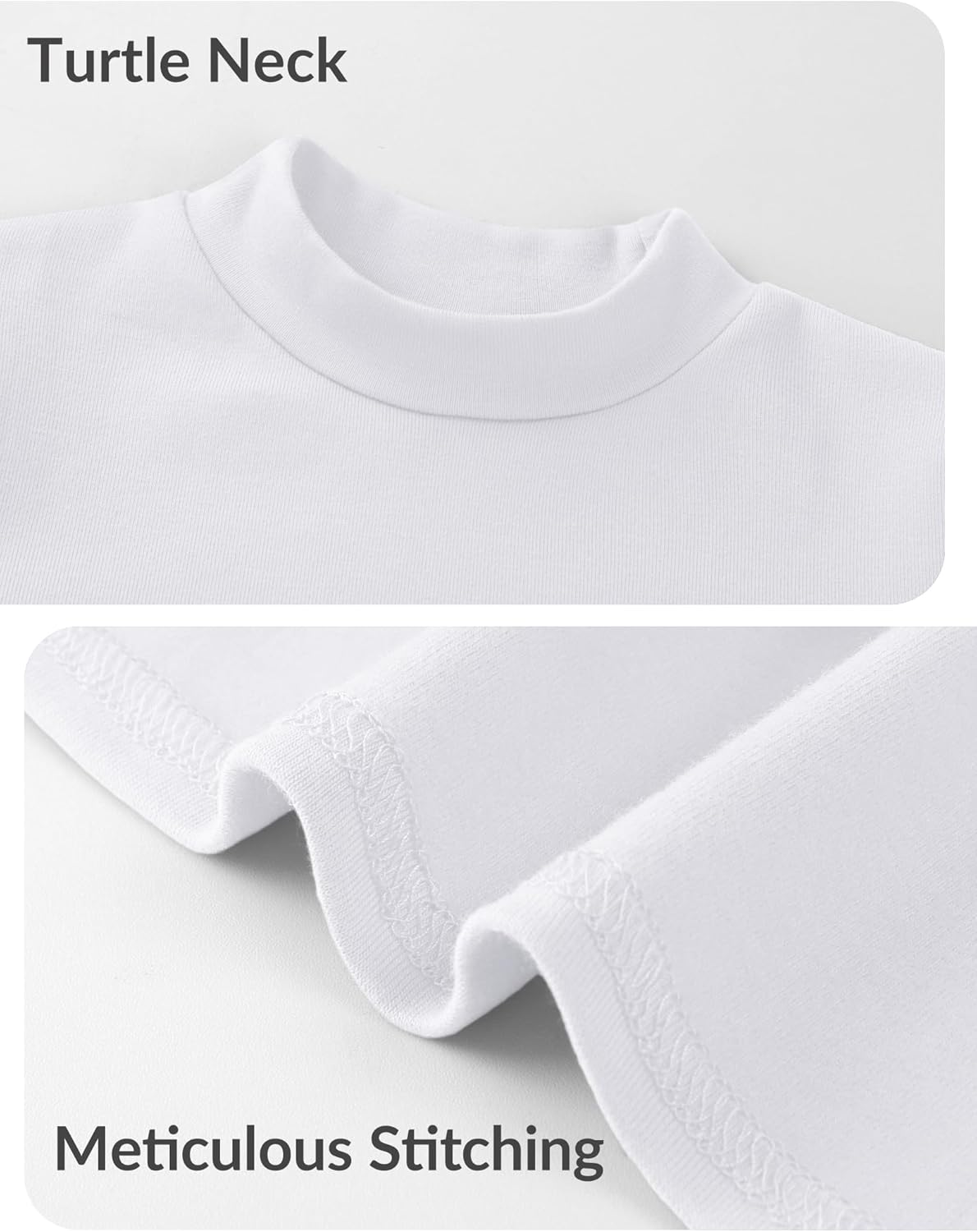 Witwot 3 Pack Toddler Boy Mock Turtleneck Shirts Baby Boys Long Sleeve T-Shirt Soft Cotton Thermal Undershirt Size 18M-5T - Image 4