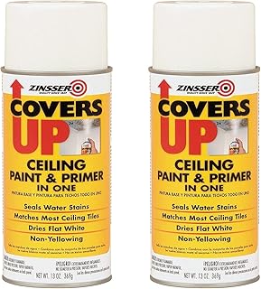 Zinnser 03688 Covers Up Stain Sealing Ceiling Paint, White (2-13-Ounce, White)