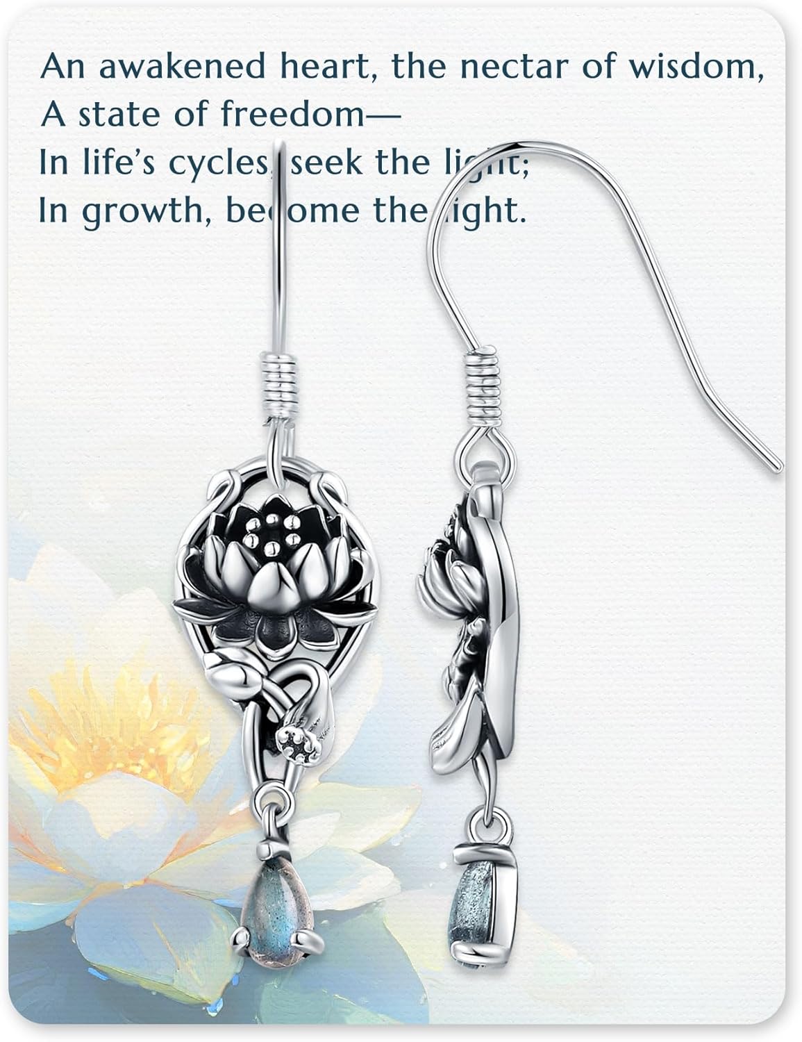 S925 Sterling Silver Turquoise Dragonfly Sunflower/Hummingbird/Butterfly/Cross/Anchor Earring Vintage Bohemian Jewelry Natural Drop/Stud Earrings Birthday Jewelry Gifts for Women