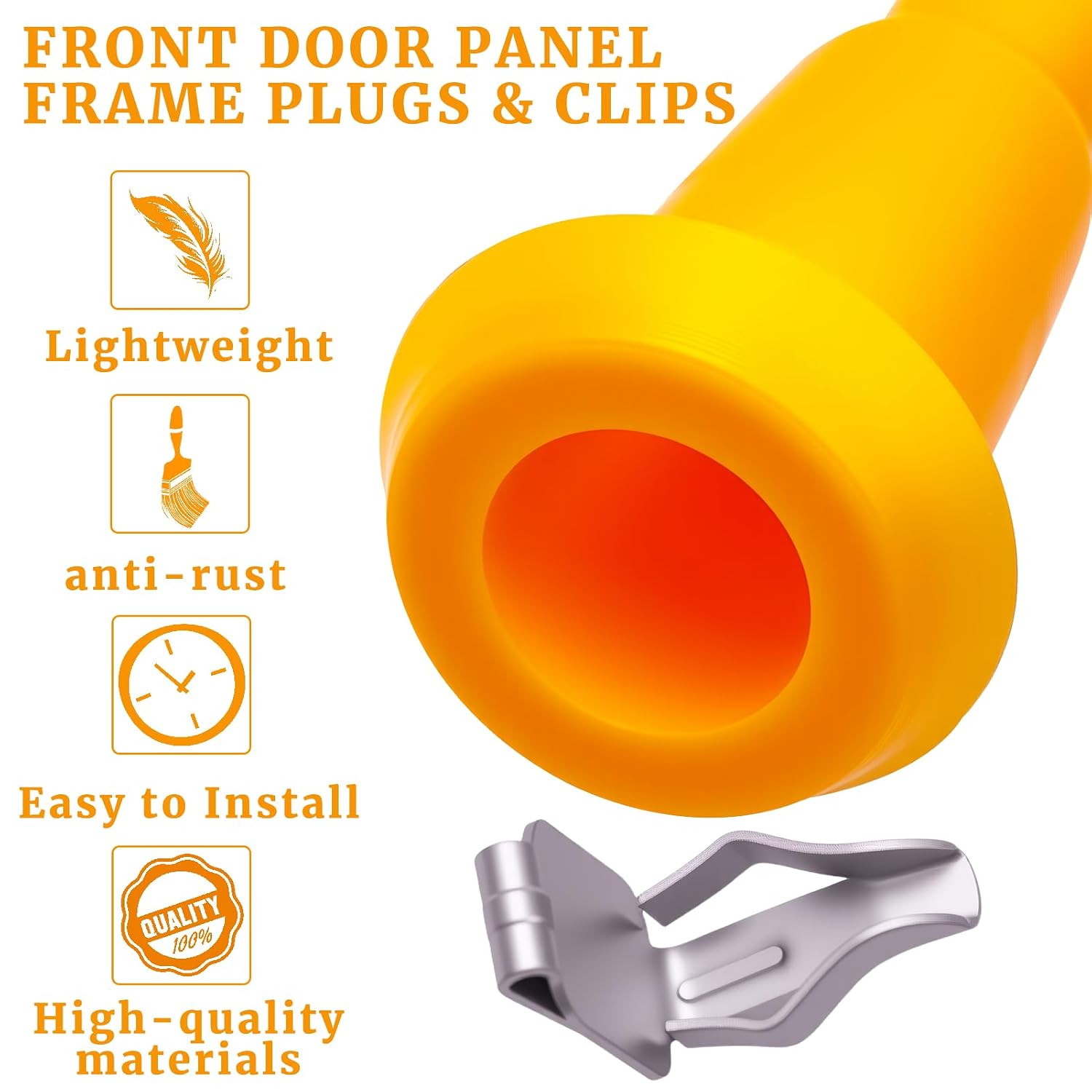 24 PCS Front Door Panel Frame Plugs and Panel Clips Kit Compatible with Chevy Camaro Chevelle Nova Corvair Fullsize Firebird Ventura Oldsmobile Cutlass Buick Apollo Automotive Doors Retainer Clip