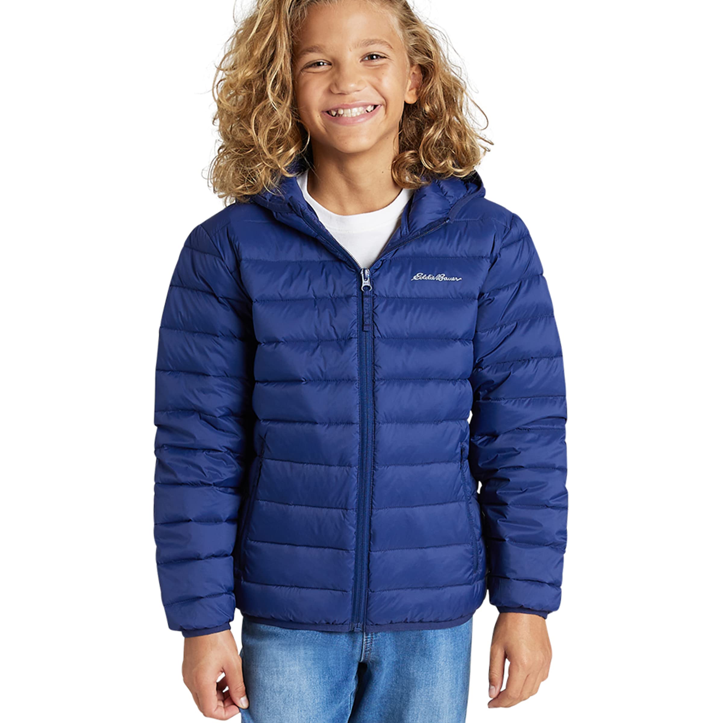 Eddie BauerBoys' Jacket - CirrusLite Weather Resistant Down Coat for Boys - Insulated Quilted Bubble Puffer (3-20)