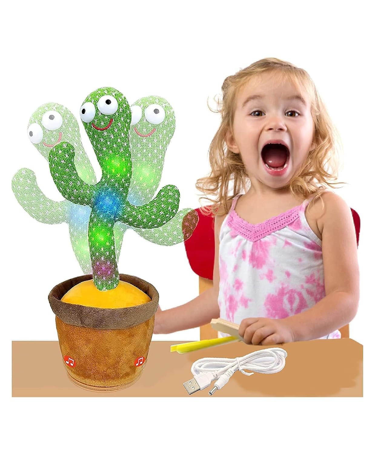 UNIKN Interactive Dancing Cactus Toy for Kids - Singing, Talking, and Recording - Fun and Educational Home Decor (Green) (B0DG28H53T) Amazon Price History, Amazon Price Tracker
