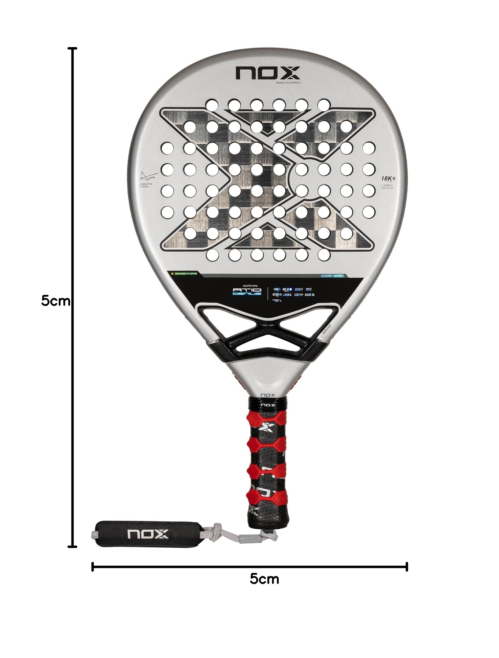 NOX NOX At10 Genius 18k By Agustin Tapia - Racchetta da padel 360-375 gr