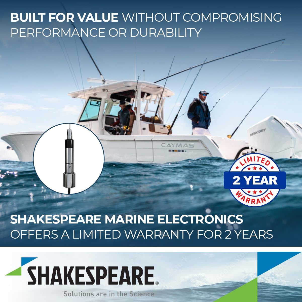 Shakespeare 5250-AIS 36" Low-Profile AIS Stainless Steel Whip Antenna