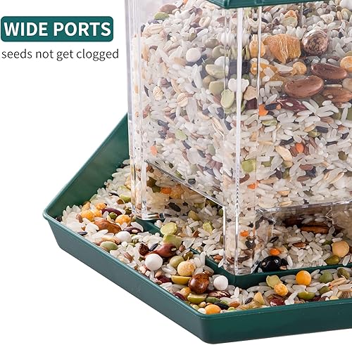 Miniatura 4 de Comederos para pájaros silvestres para exteriores, jaulas de semillas colgantes de plástico para exteriores