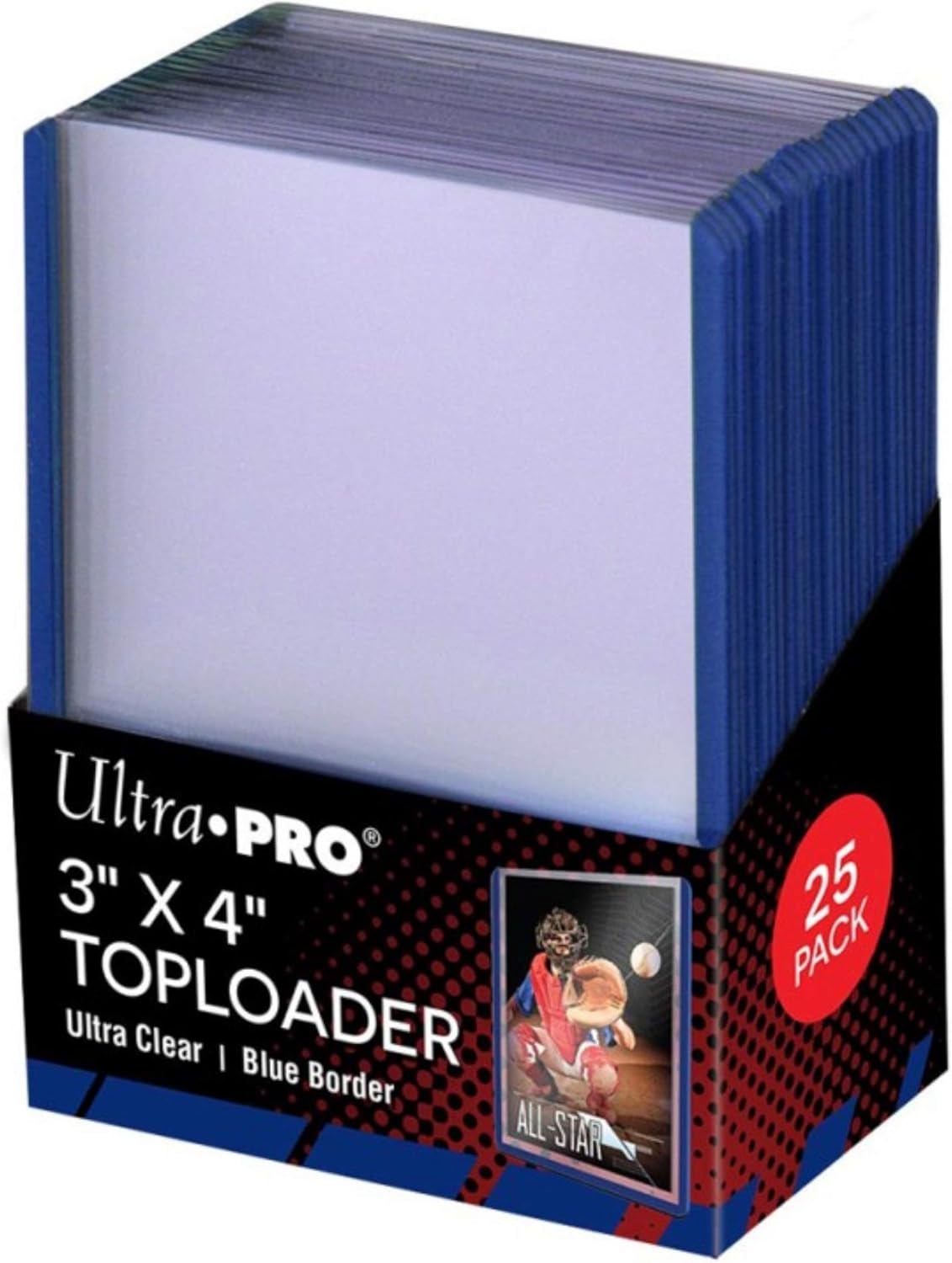 Ultra Pro 84916 3" x 4" Green Border Toploaders (25ct)